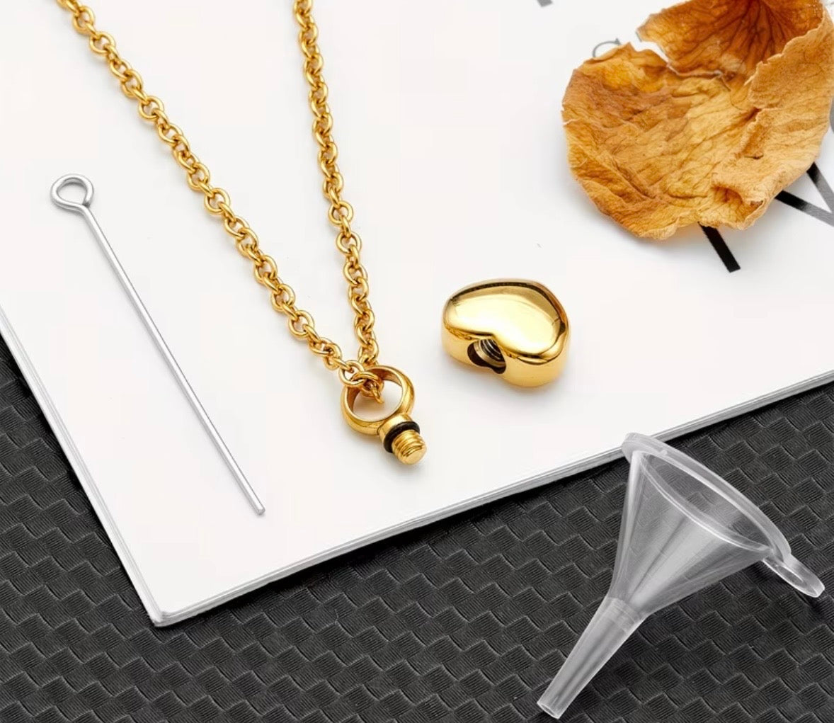 Self Fill Memorial Heart Necklace