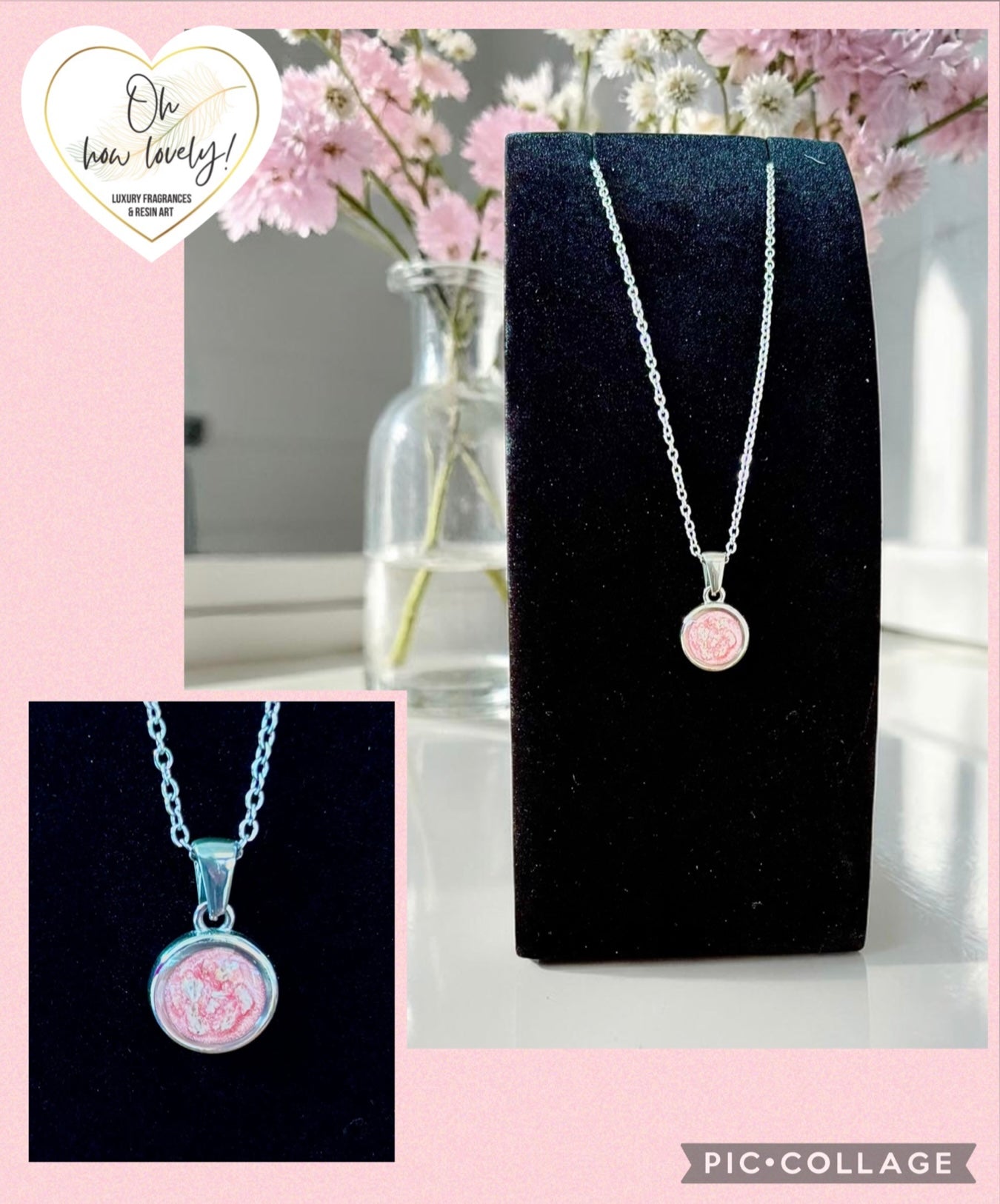 Stainless Steel Memorial Button Pendant & Chain