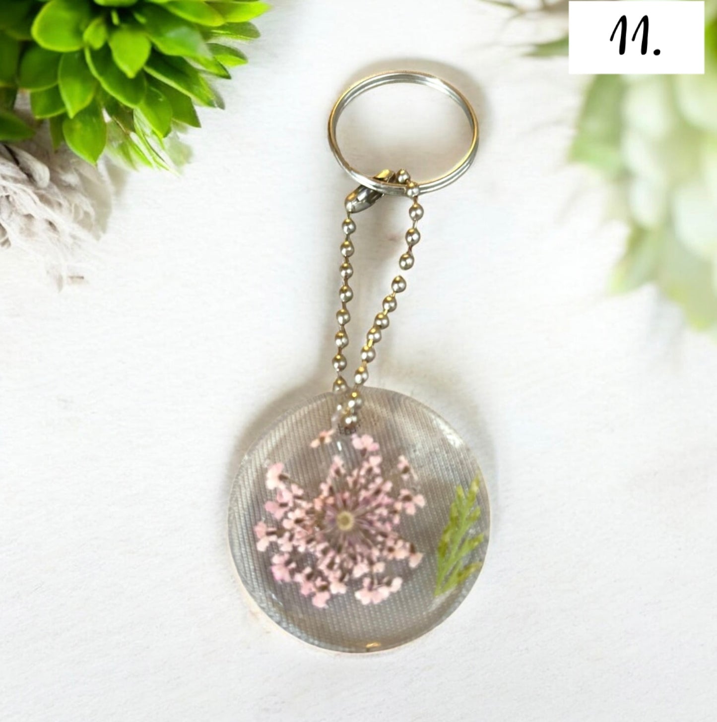 Floral Resin Key Charms