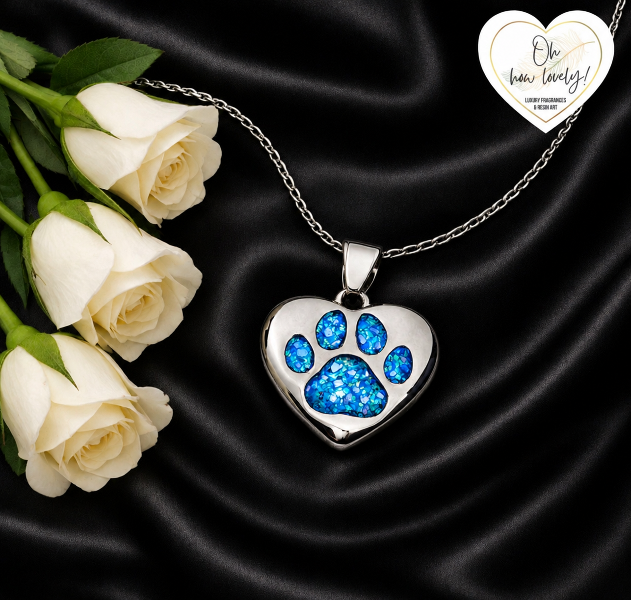 Paw print Pendant & Chain