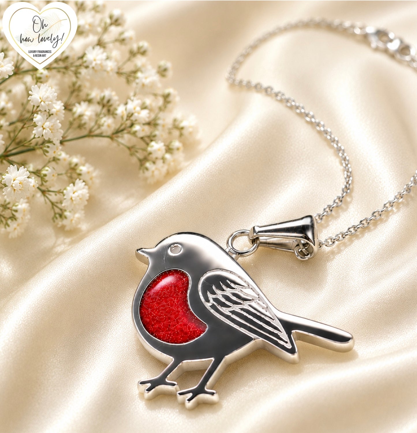 2D Memorial Robin Necklace