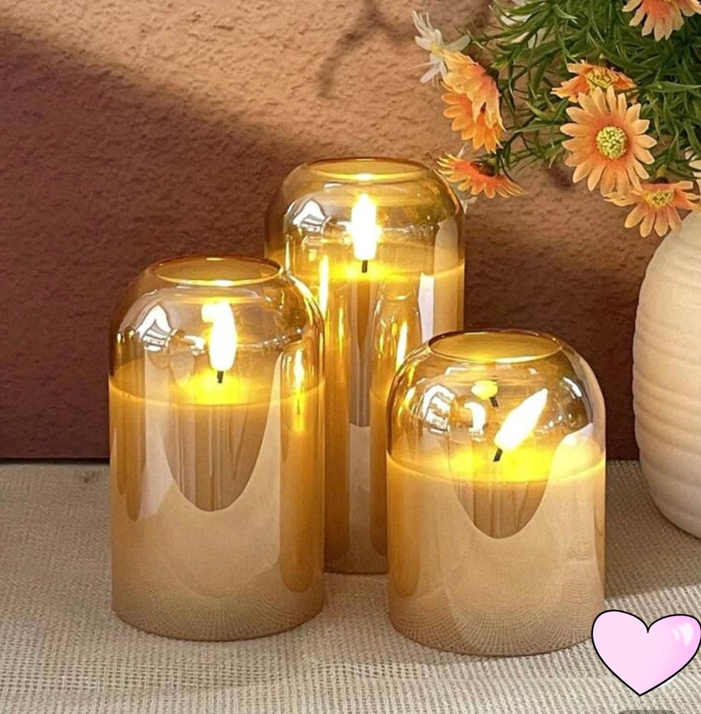 Remote Control Flameless Candles (Set of three)