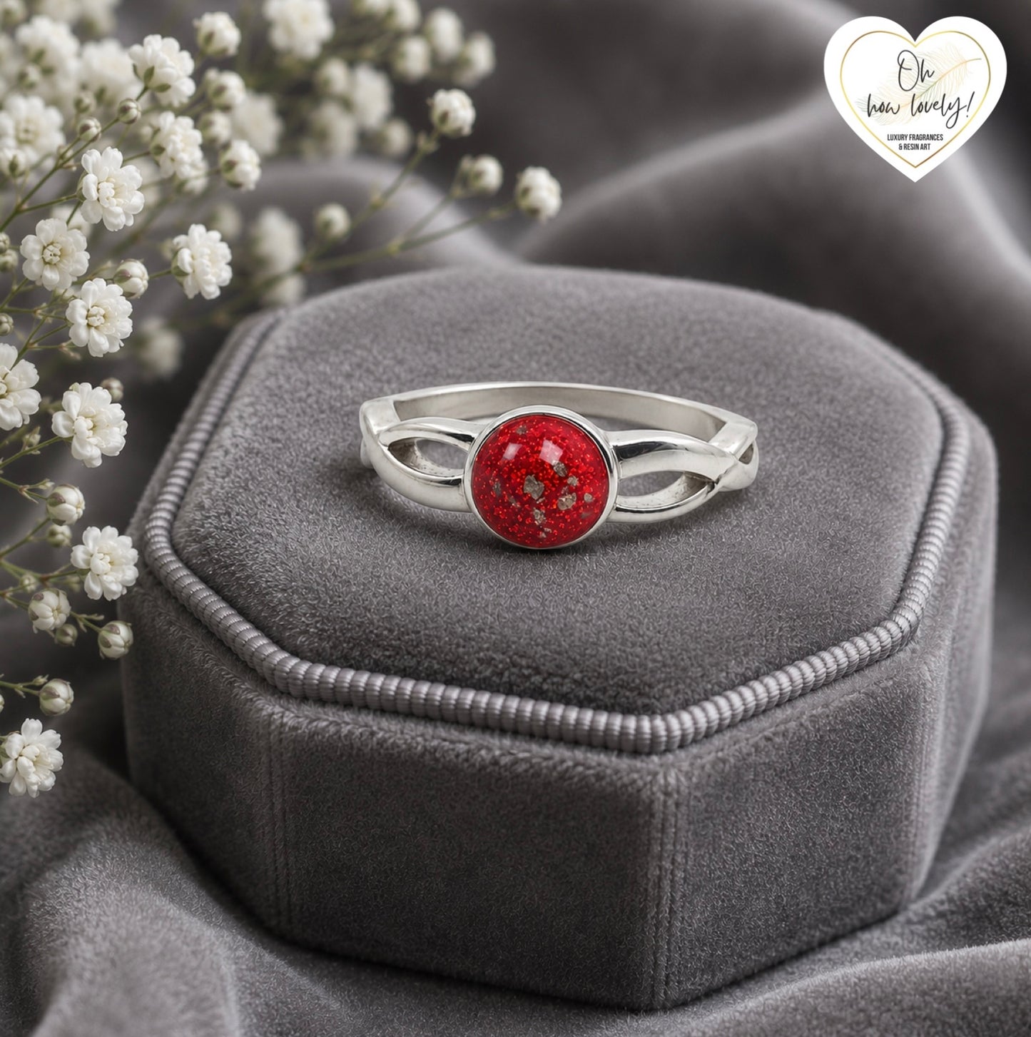 Circle Cross Band Memorial Ring