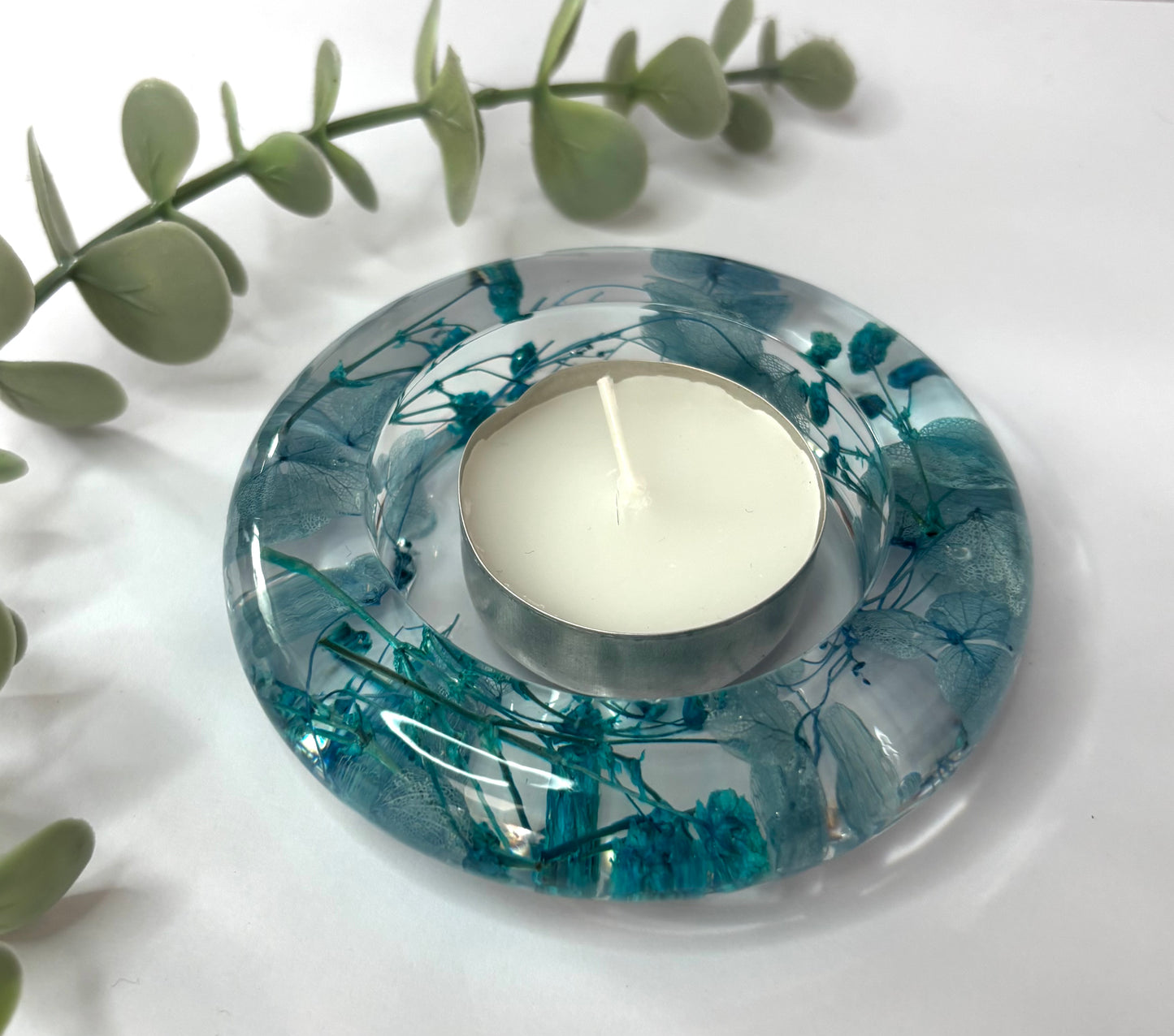 Beautiful Resin Floral Candle Holders
