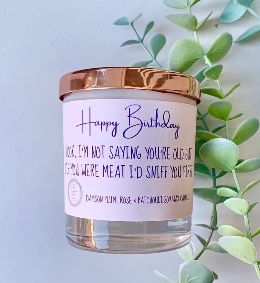 ‘Happy birthday’ candle
