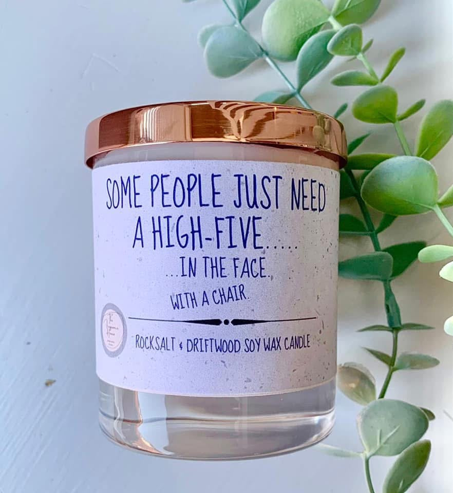 ‘High Five’ candle