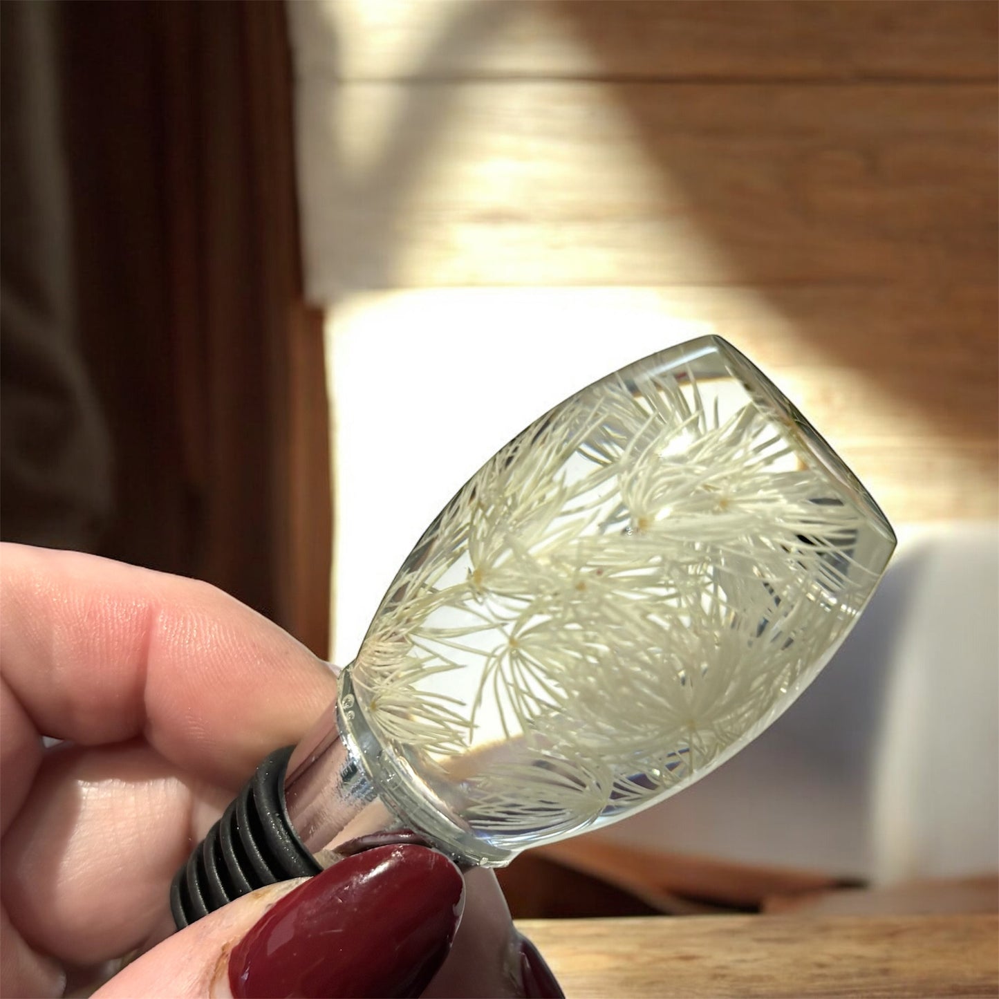 White resin bottle stopper