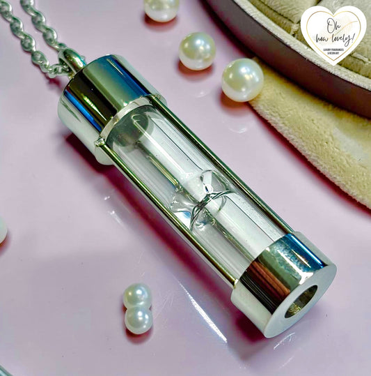 Self Fill ‘Egg Timer’ Memorial Necklace