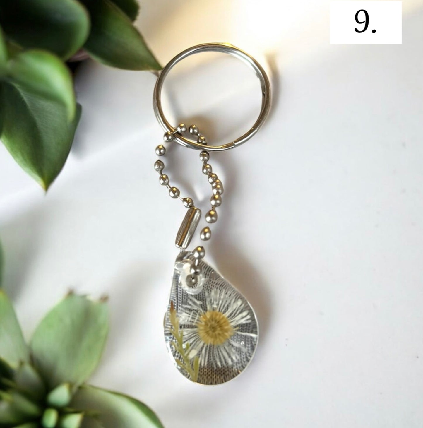 Floral Resin Key Charms