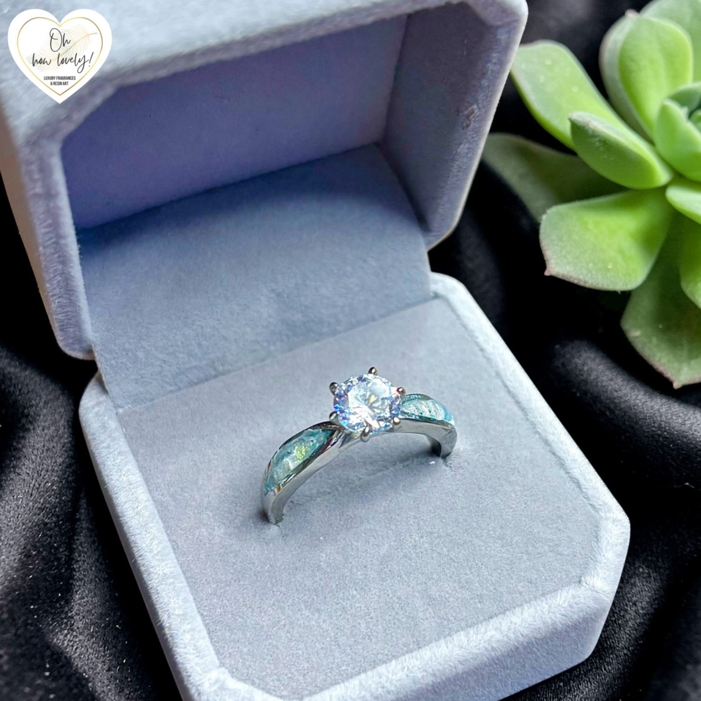 The ‘Valerie’ Stainless Steel Solitaire Ring