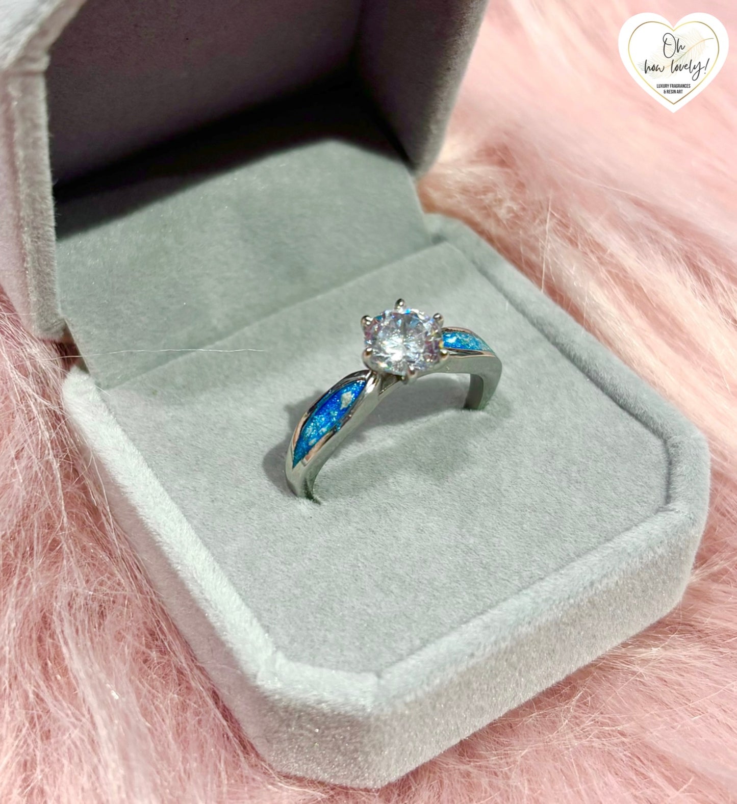 The ‘Valerie’ Stainless Steel Solitaire Ring