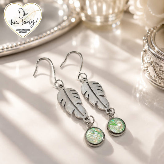 Feather Drop Earrings