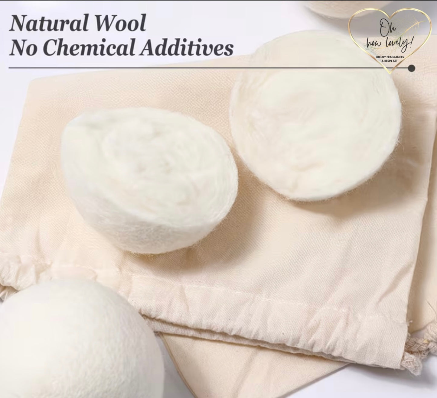 Natural Wool Dryer Balls & Oil