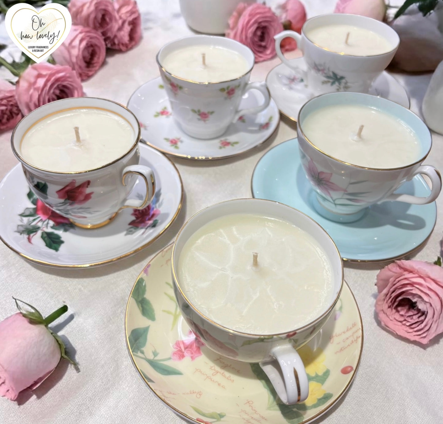 Vintage Teacup Scented Candles