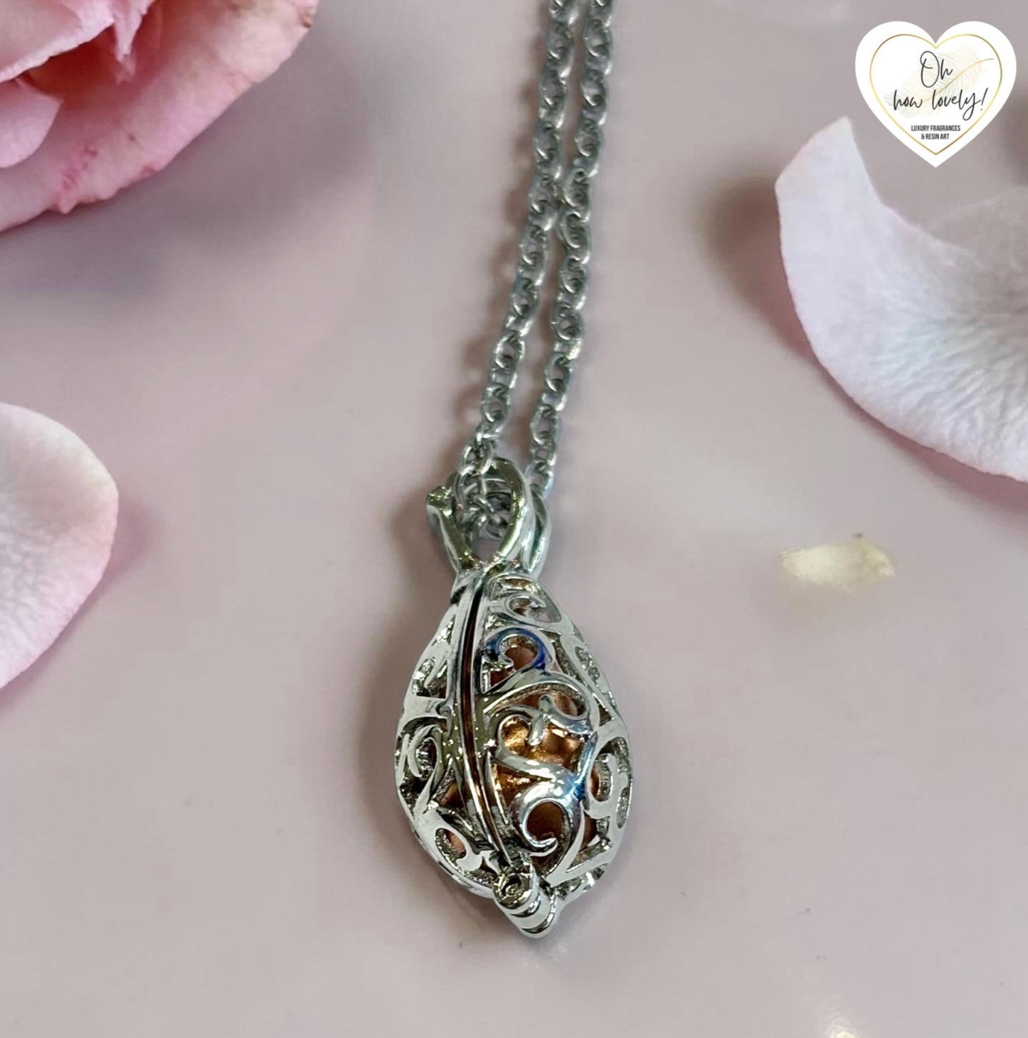 Self Fill Teardrop Memorial Necklace