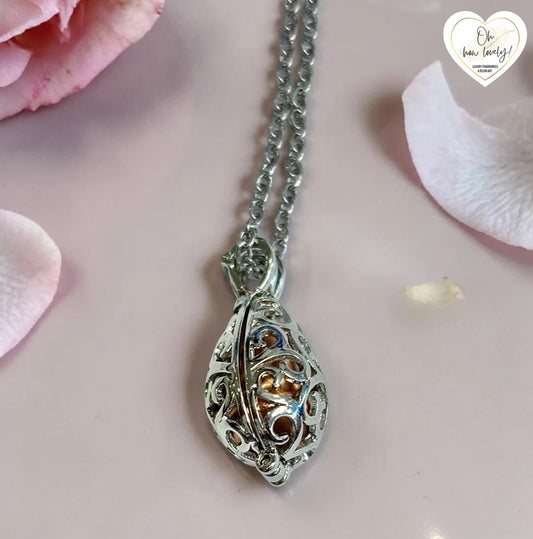 Self Fill Teardrop Memorial Necklace