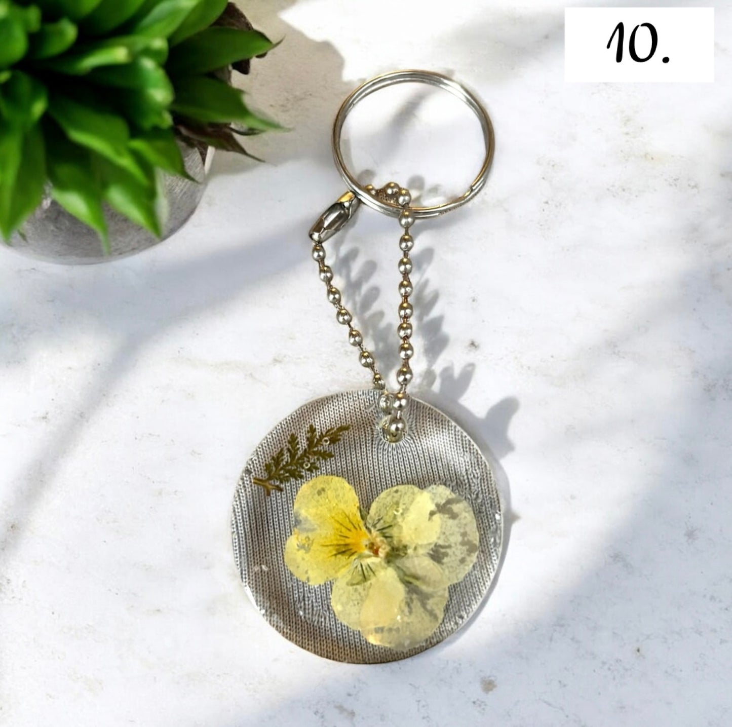 Floral Resin Key Charms