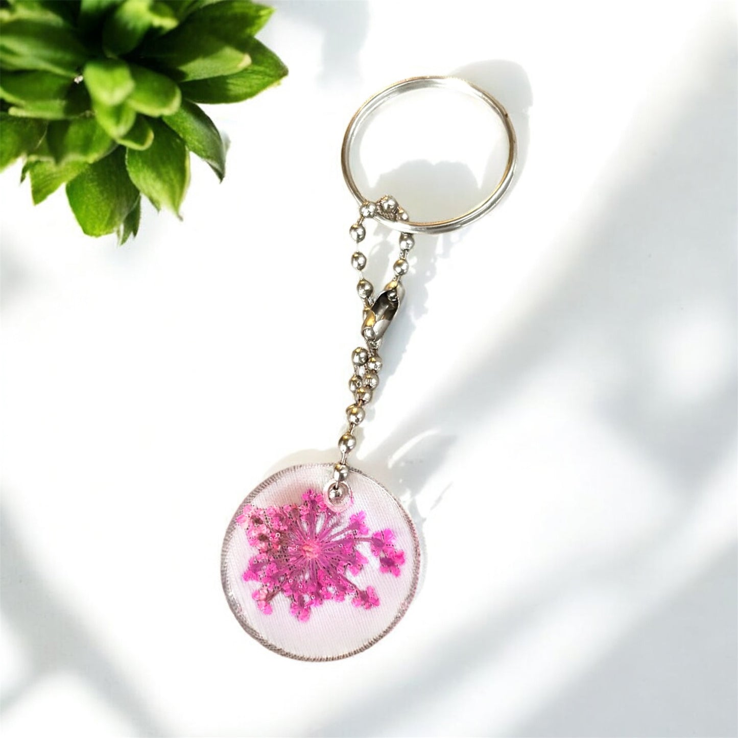 Floral Resin Key Charms