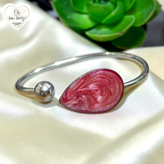 Stainless Steel Resin Swirl Bangle
