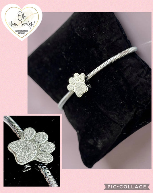 Self Fill Pawprint Memorial bracelet