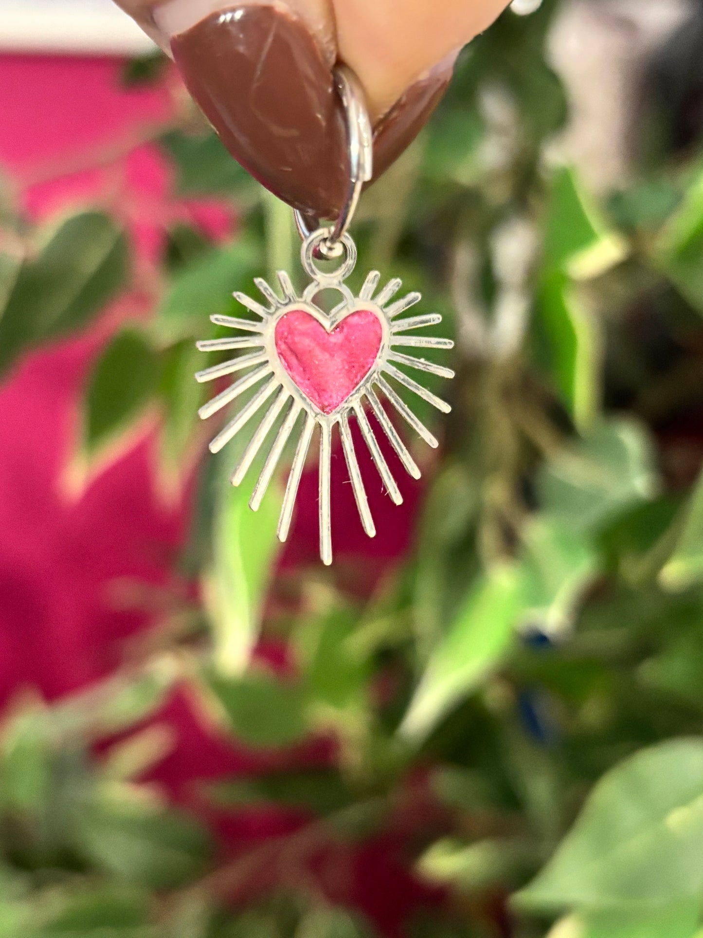 Sunburst Heart Earrings