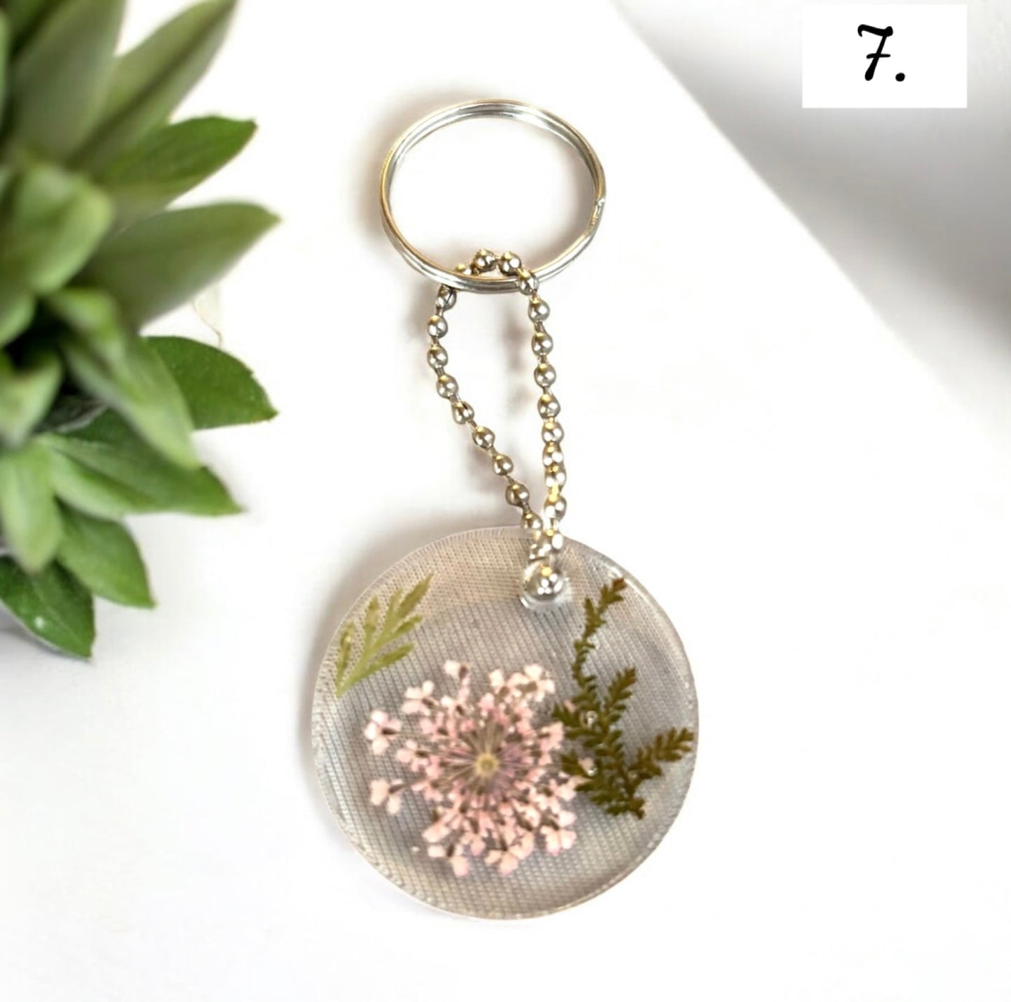 Floral Resin Key Charms