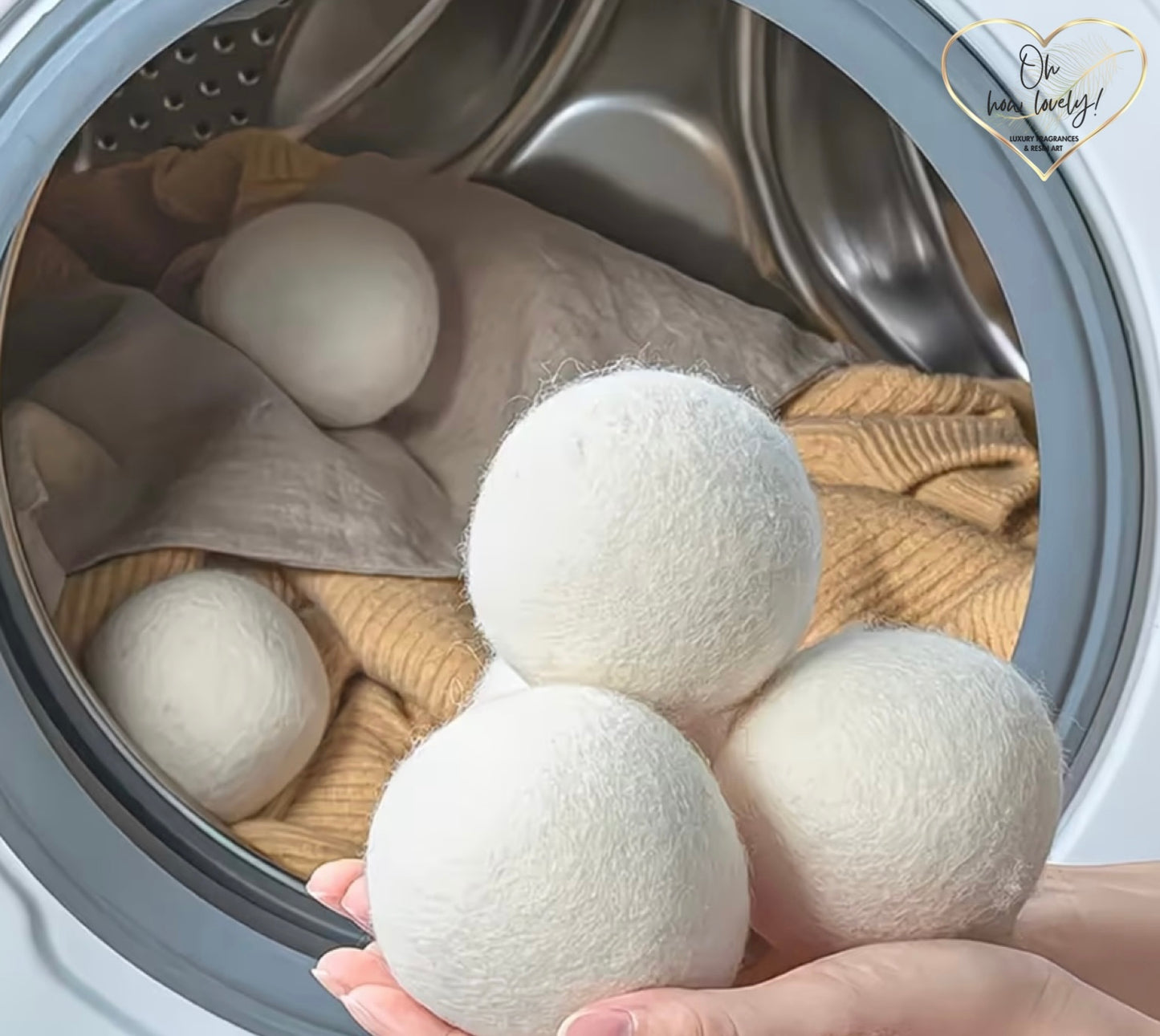 Natural Wool Dryer Balls & Oil