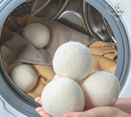 Natural Wool Dryer Balls & Oil