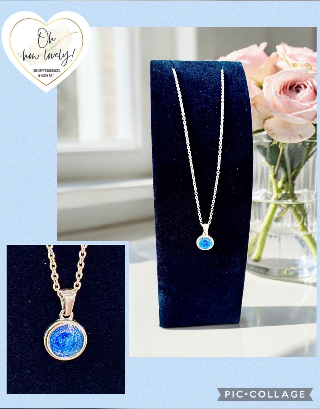 Rose Gold Memorial Pendant & Chain