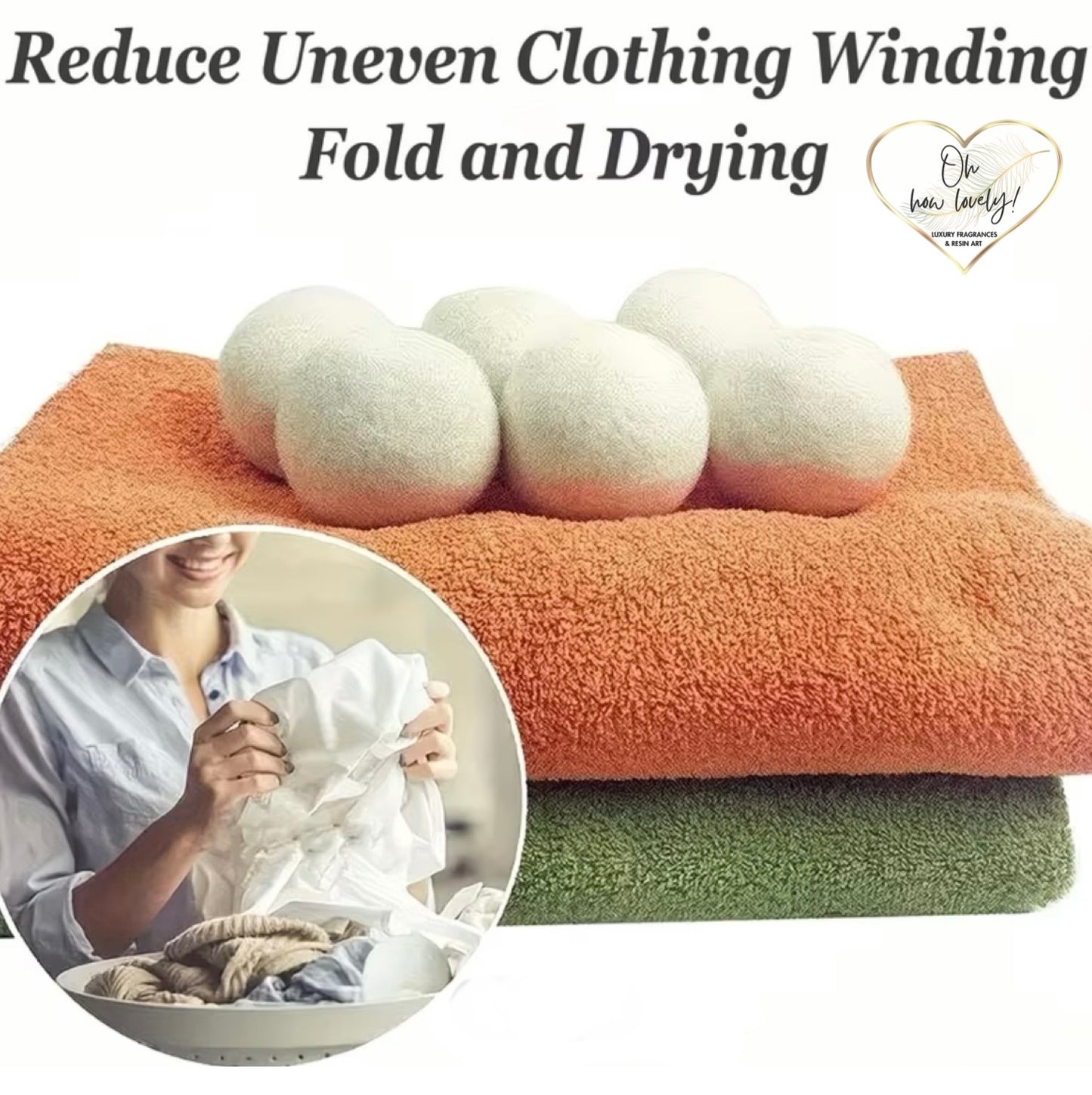 Natural Wool Dryer Balls & Oil