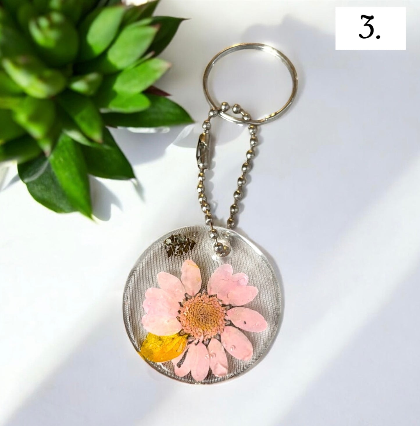 Floral Resin Key Charms