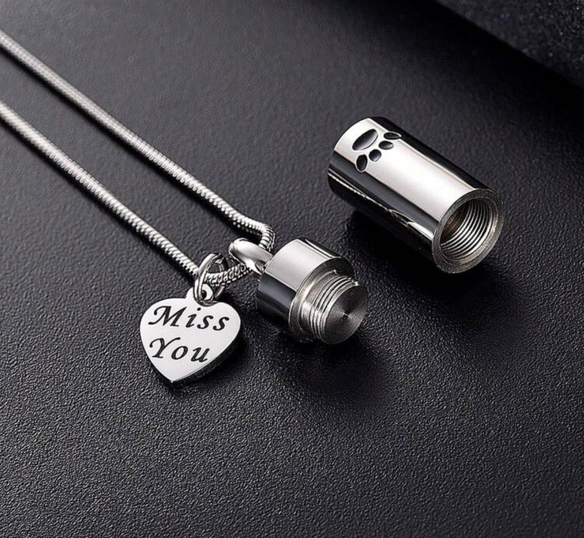 Self Fill Pet Cylinder Necklace