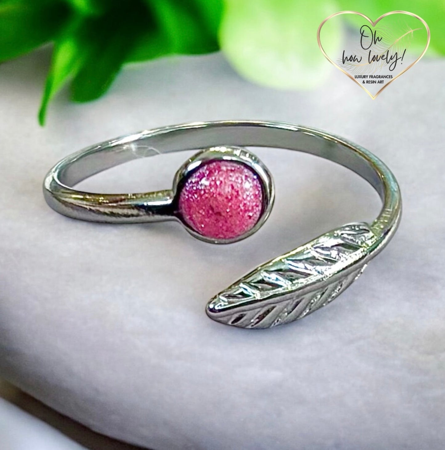 Feather & Resin Ring