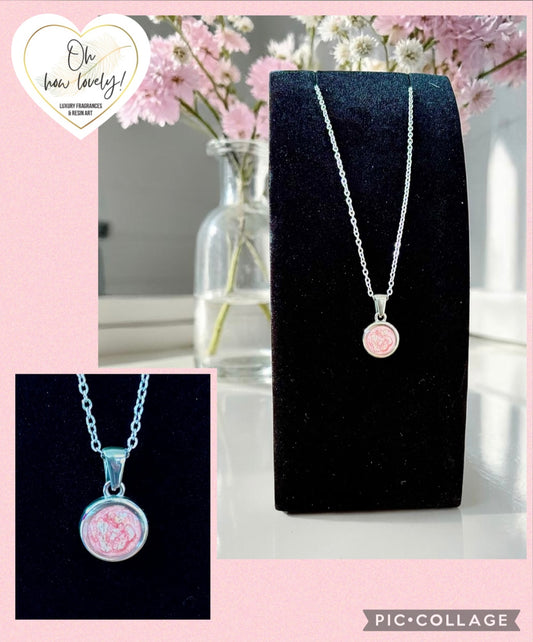Stainless Steel Memorial Button Pendant & Chain