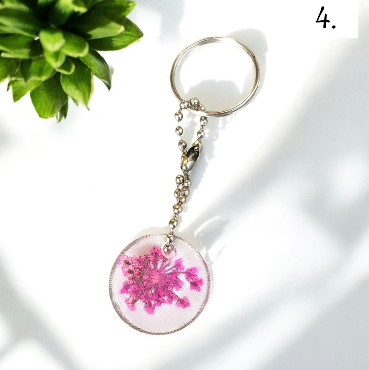 Floral Resin Key Charms