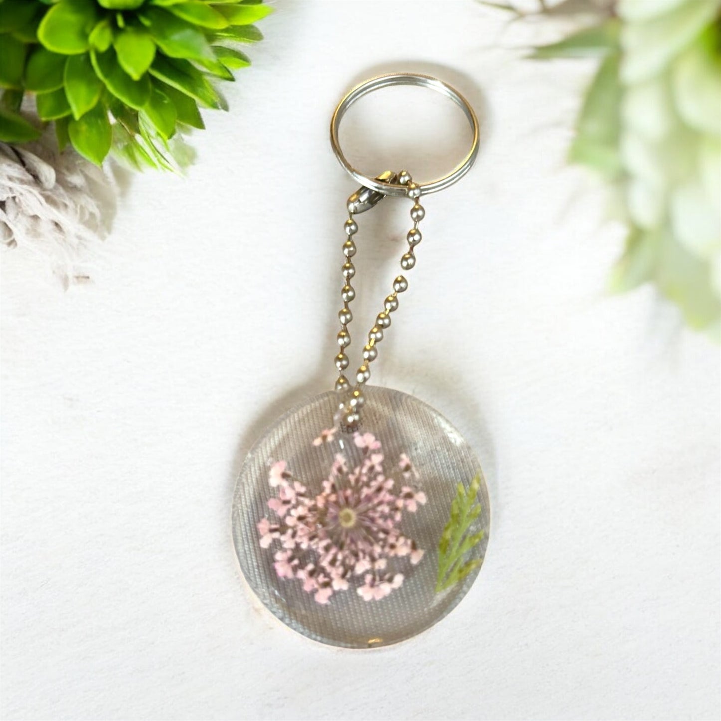 Floral Resin Key Charms