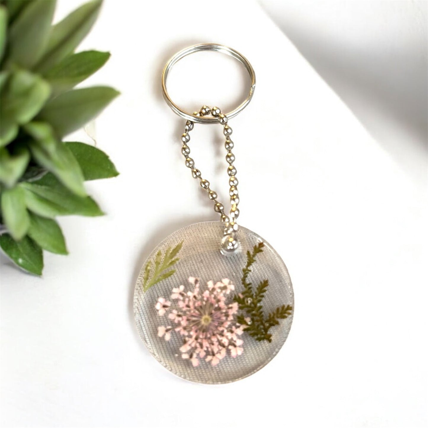 Floral Resin Key Charms
