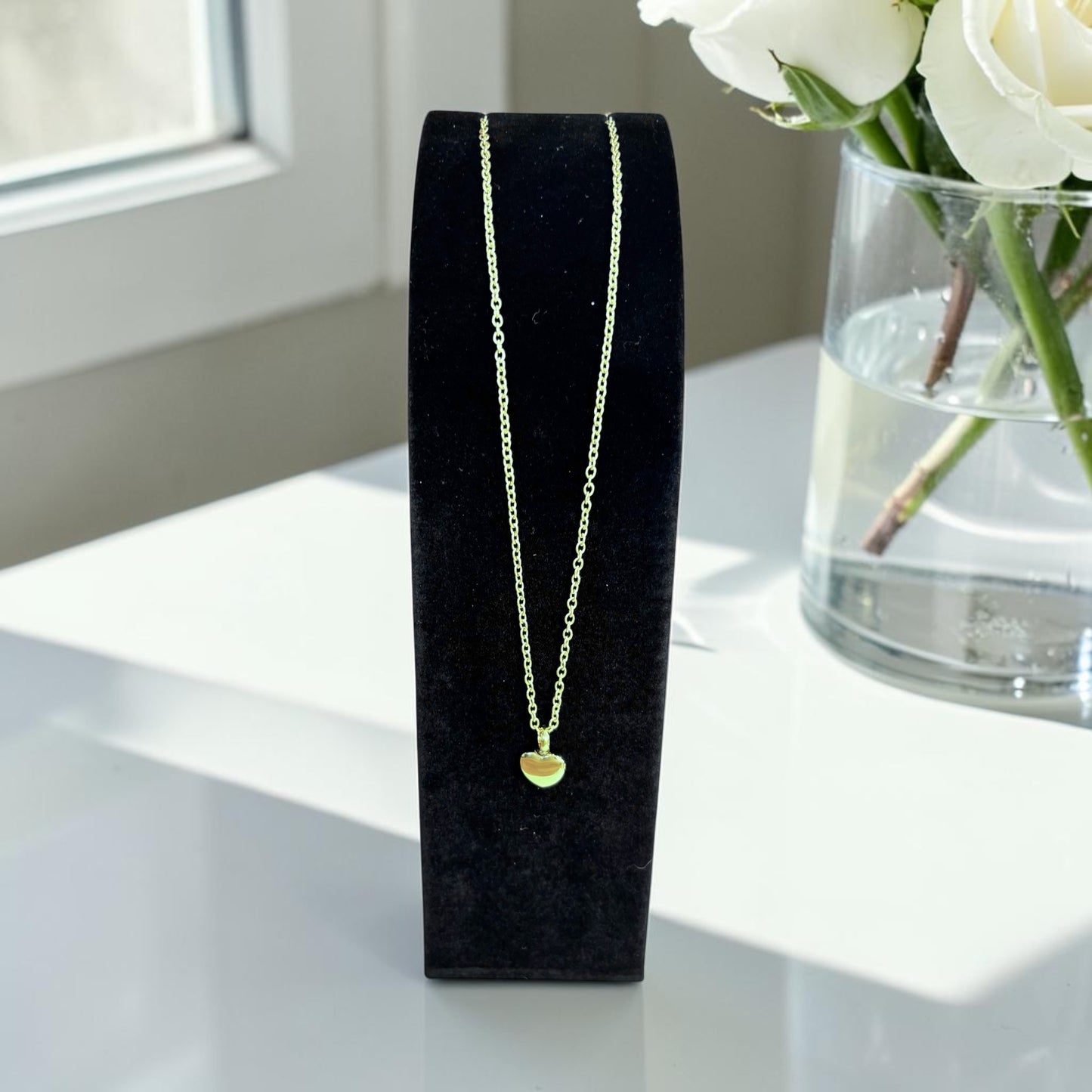 Self Fill Heart Memorial Necklace - Gold Plated