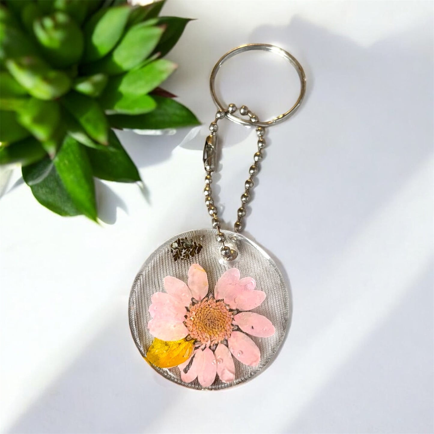 Floral Resin Key Charms