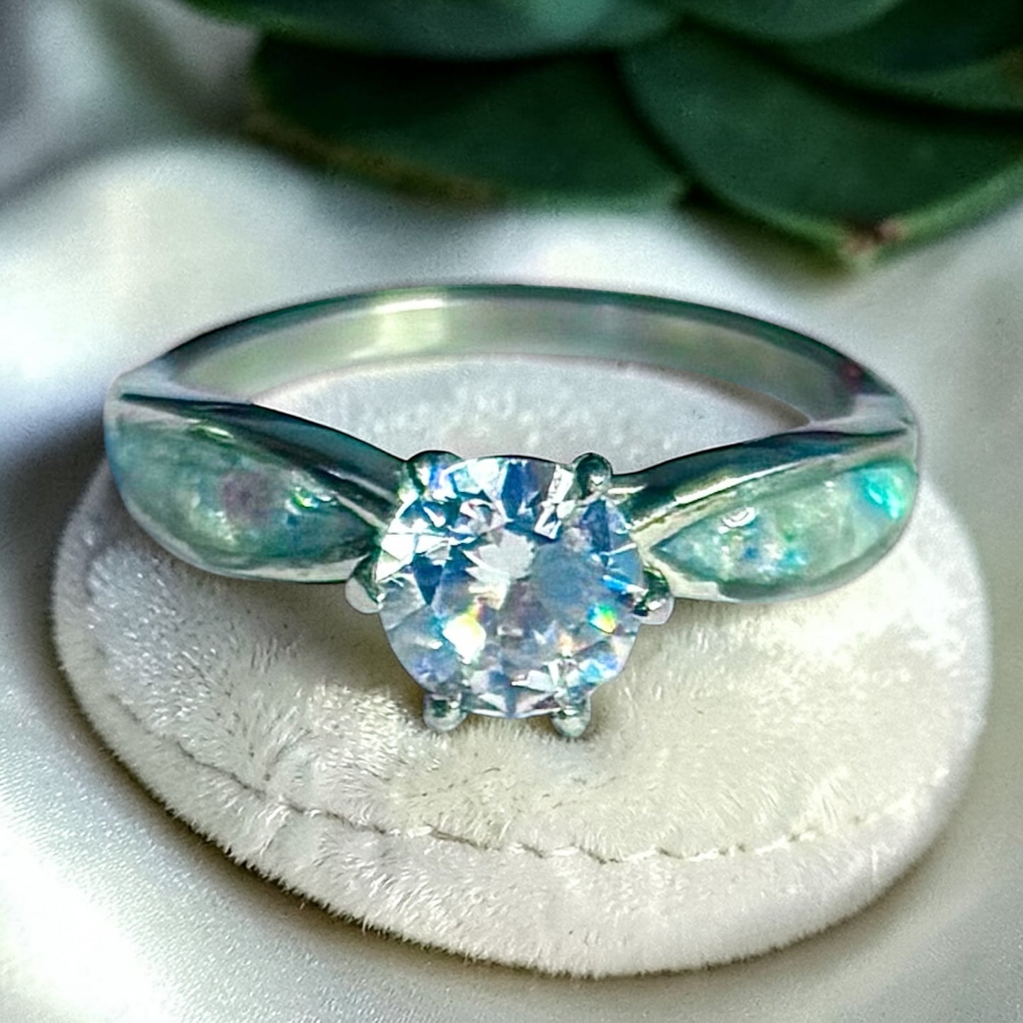 The ‘Valerie’ Stainless Steel Solitaire Ring