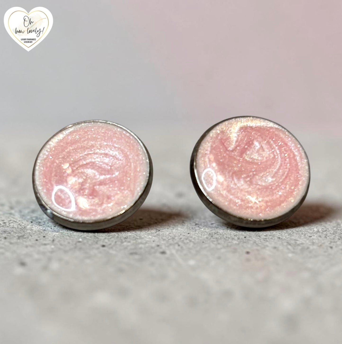 Two Tone Swirl Stud Earrings