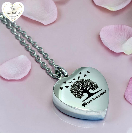 Self Fill ‘Forever in my heart’ Memorial Necklace