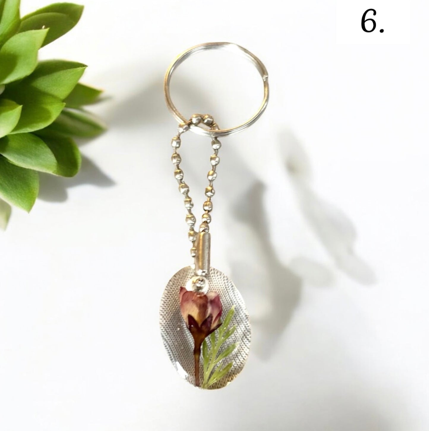 Floral Resin Key Charms