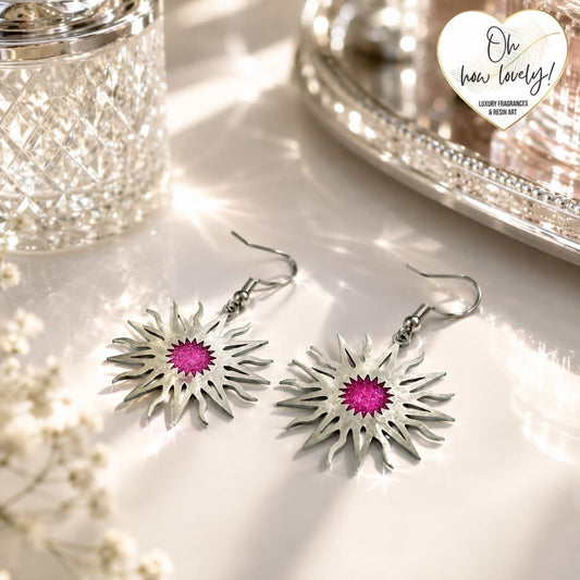 Sun shape earrings