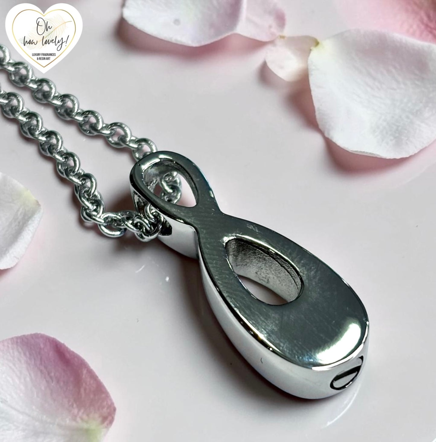 Self Fill Infinity Symbol Memorial Necklace