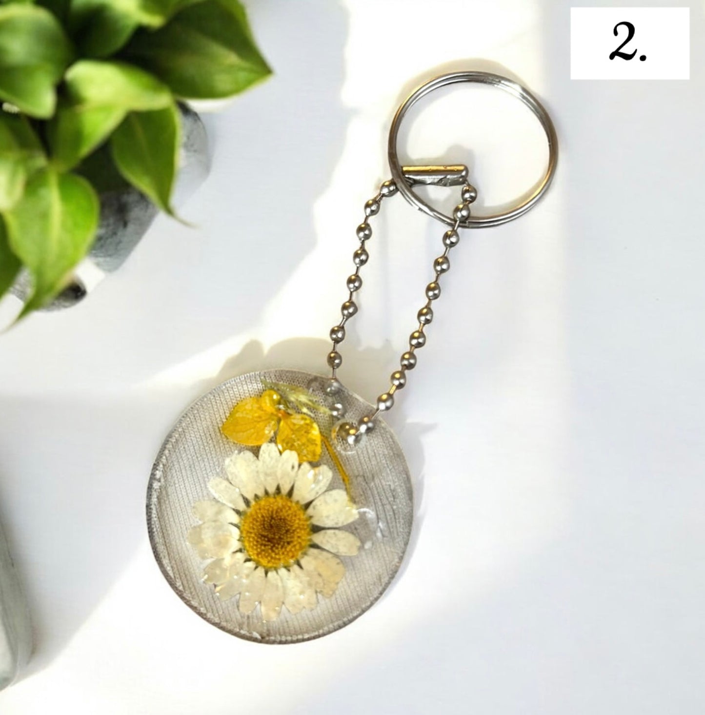 Floral Resin Key Charms