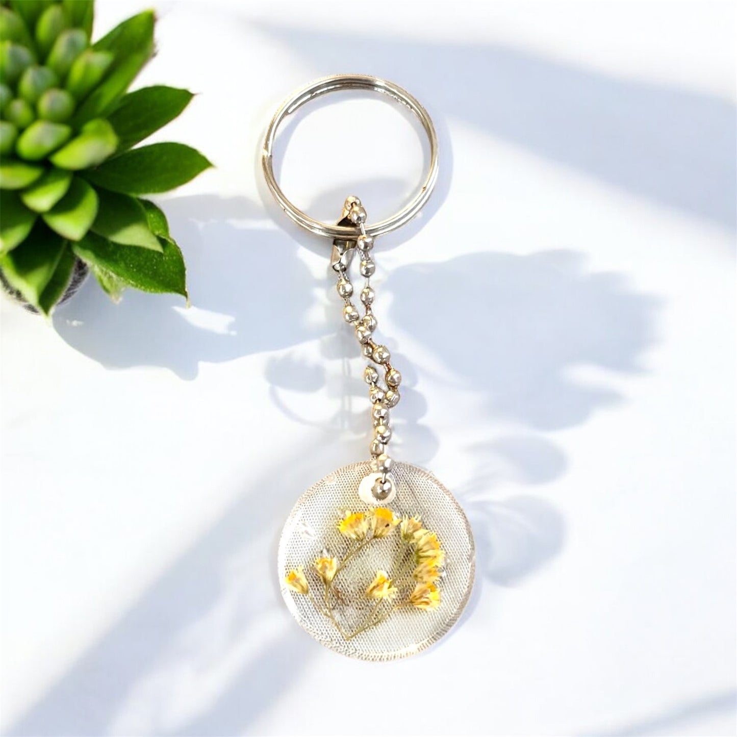 Floral Resin Key Charms