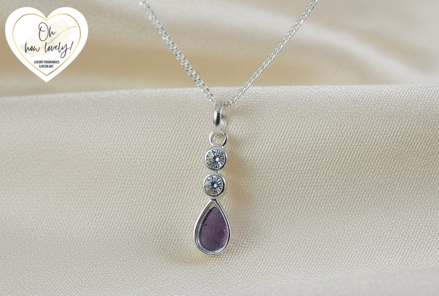 Silver Tear Drop Memorial Necklace