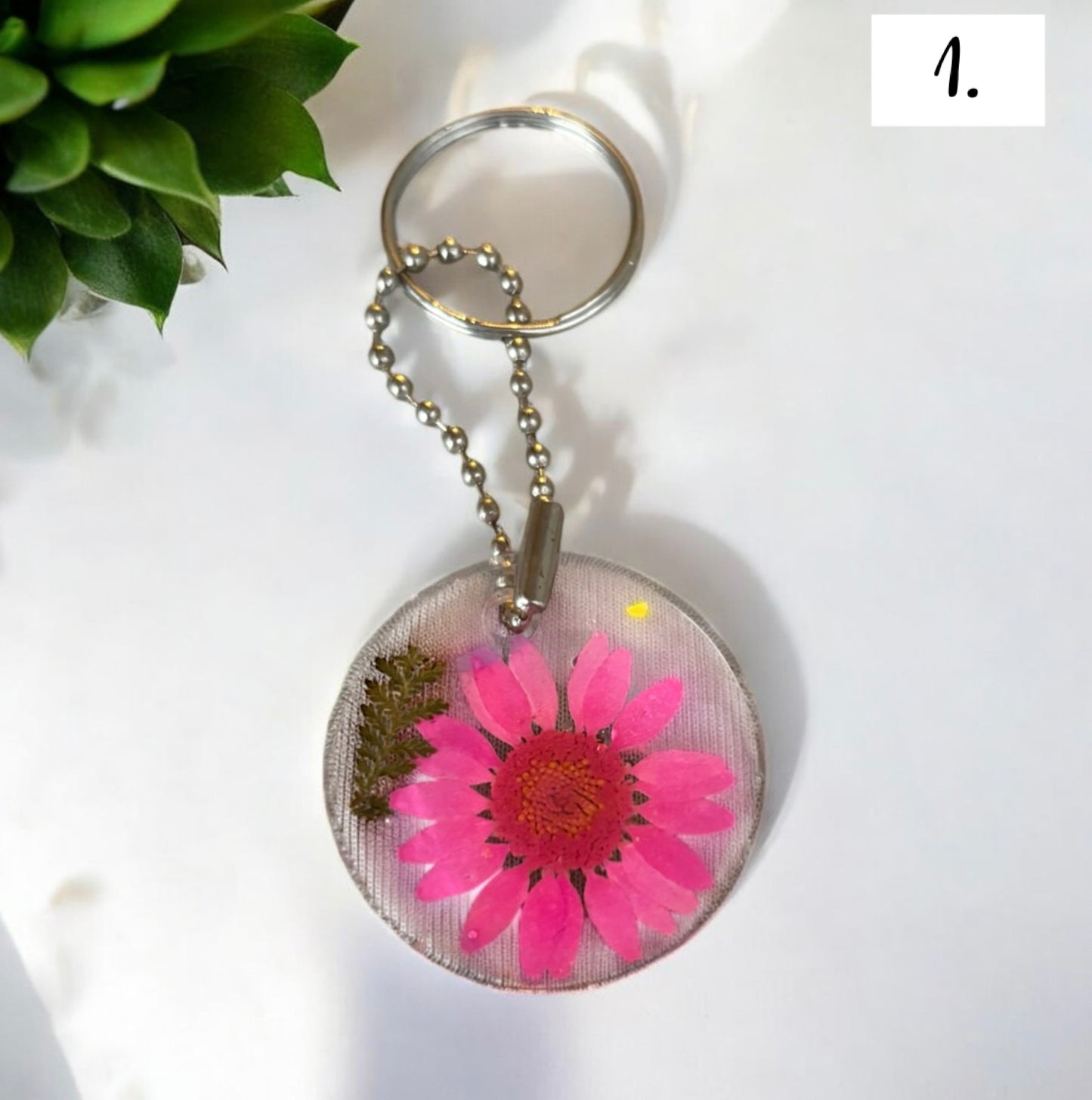 Floral Resin Key Charms