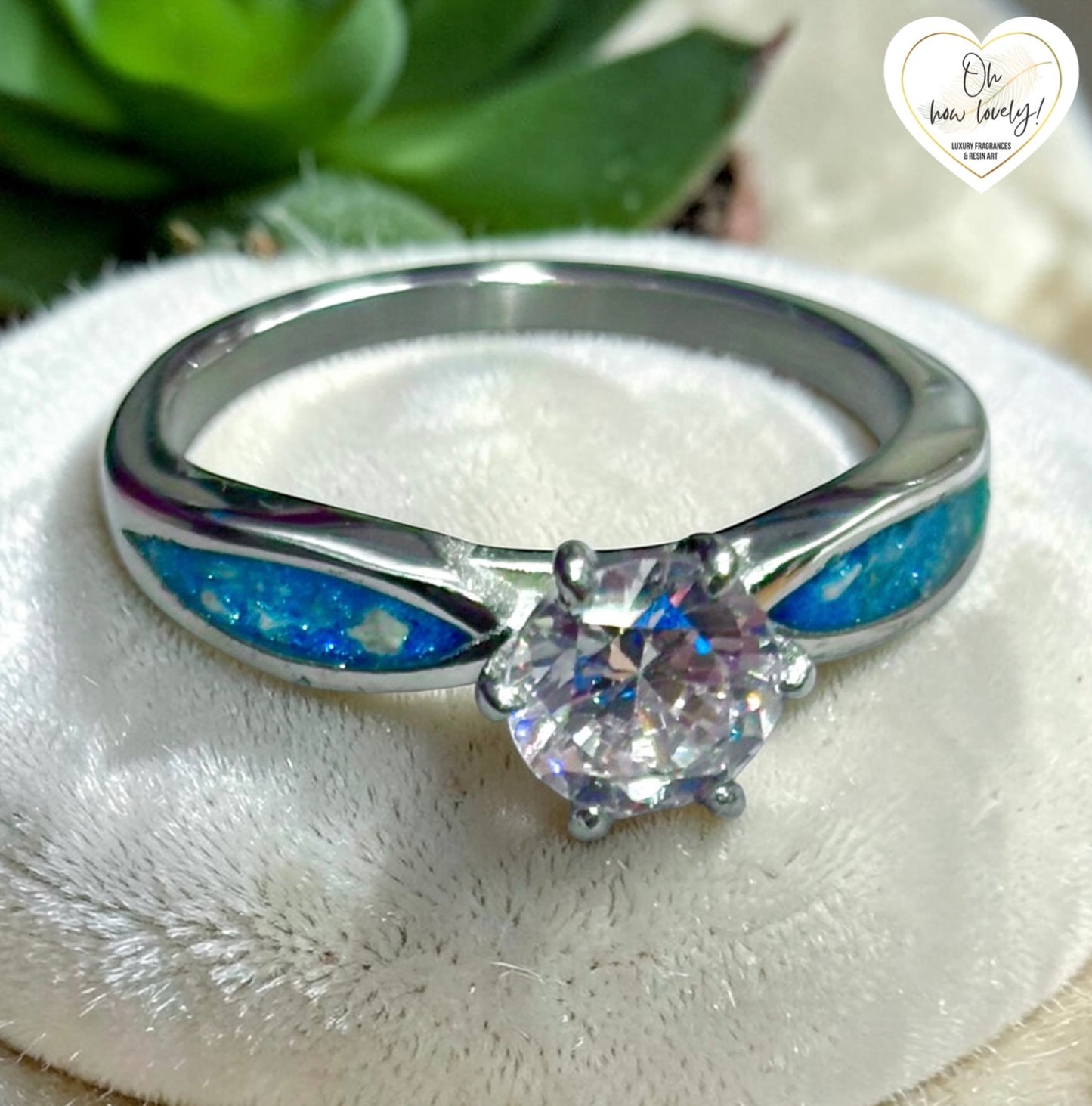 The ‘Valerie’ Stainless Steel Solitaire Ring
